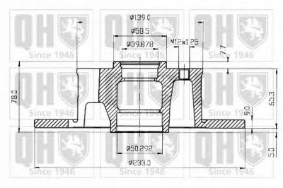 QUINTON HAZELL bdc1034 -  Тормозной диск